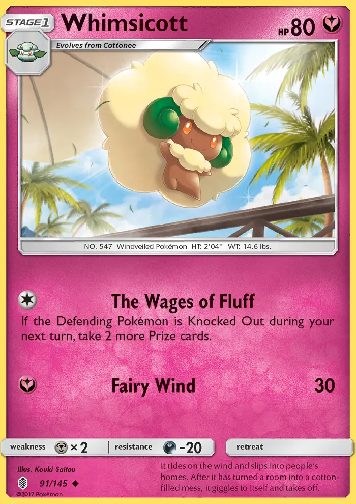 Whimsicott — Guardians Rising card #91