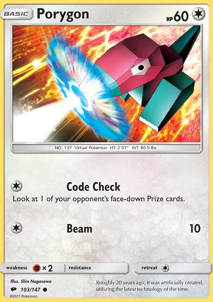 Porygon — Burning Shadows card #103