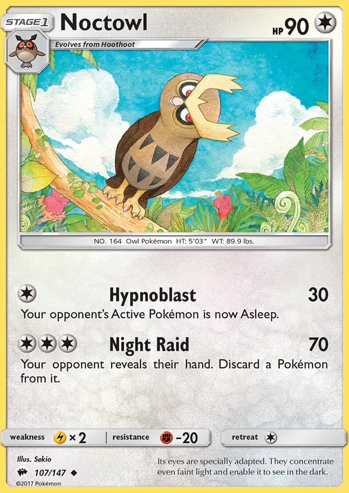 Noctowl — Burning Shadows card #107