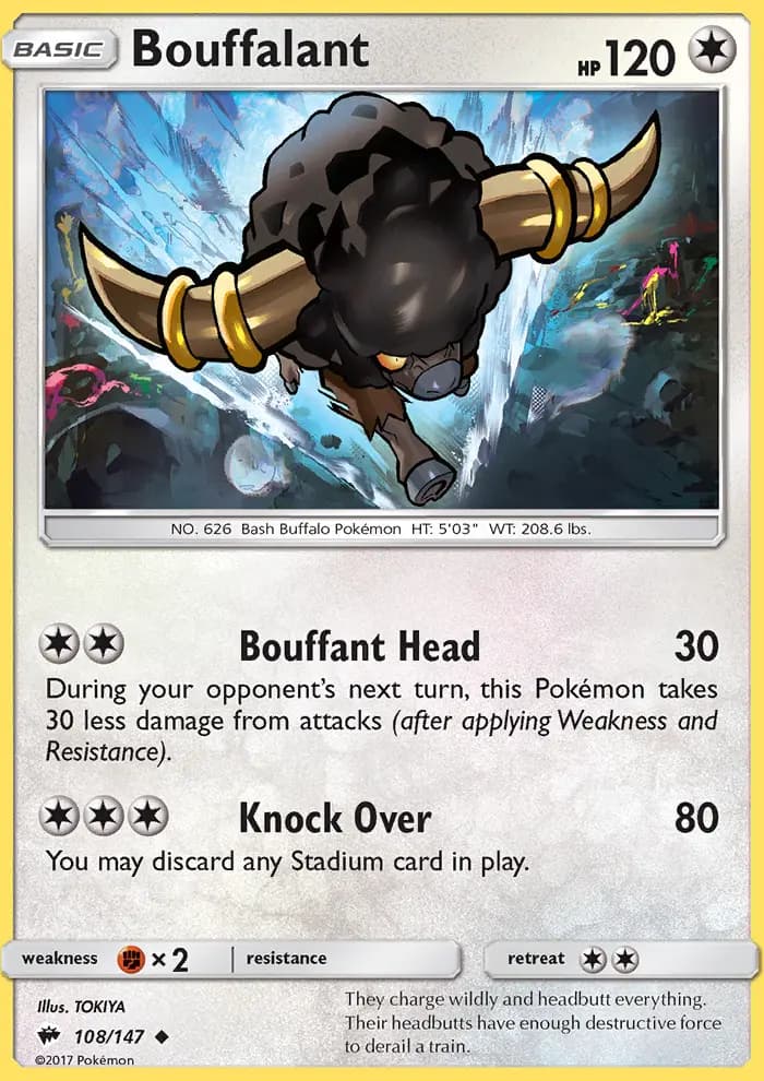 Bouffalant — Burning Shadows card #108
