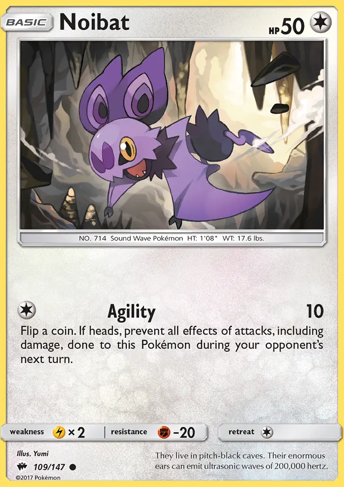 Noibat — Burning Shadows card #109