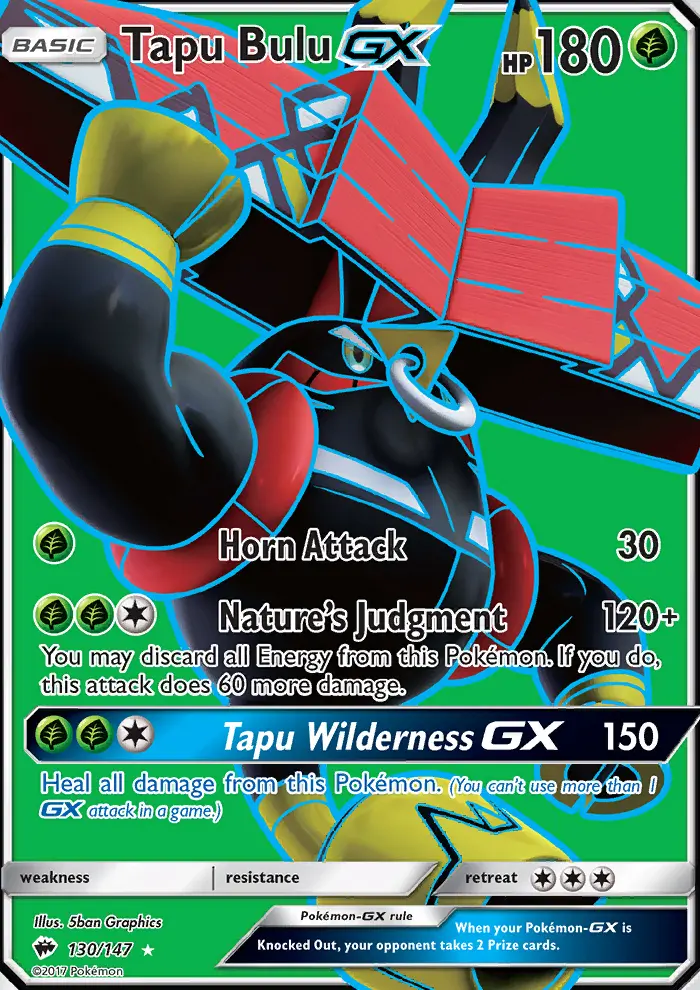 Tapu Bulu GX — Burning Shadows card #130