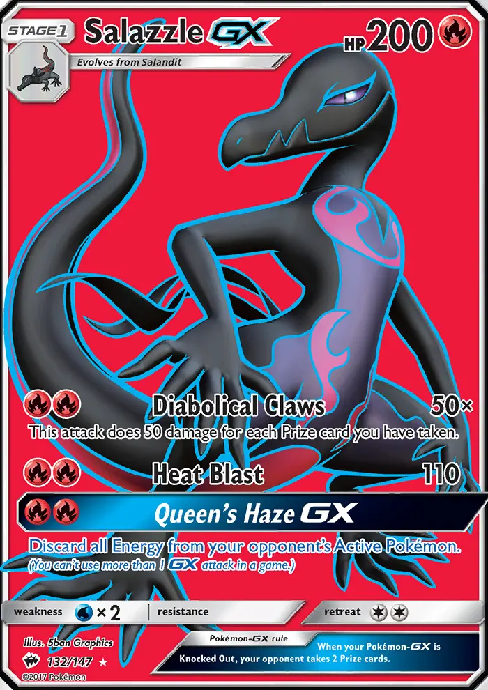 Salazzle GX — Burning Shadows card #132
