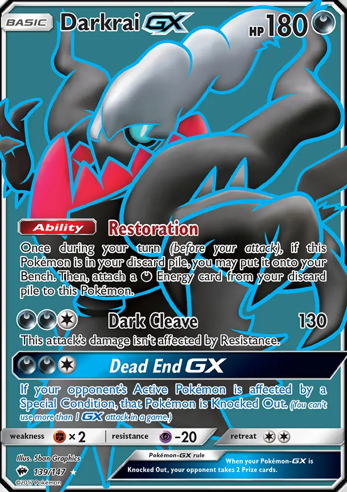 Darkrai GX — Burning Shadows card #139