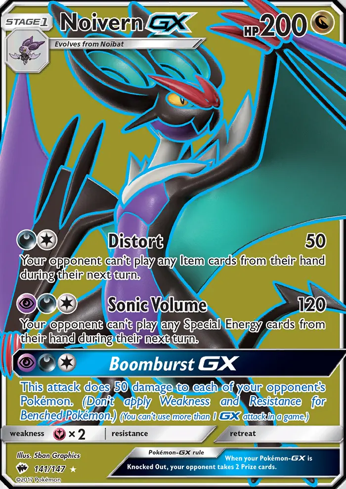 Noivern GX — Burning Shadows card #141