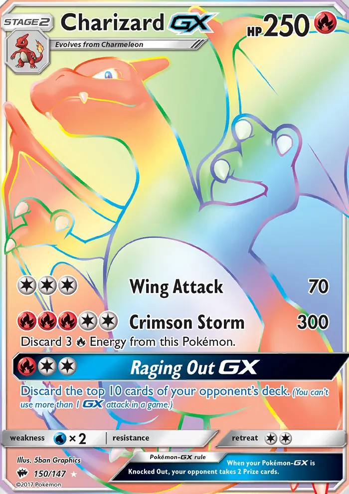 Charizard GX — Burning Shadows card #150