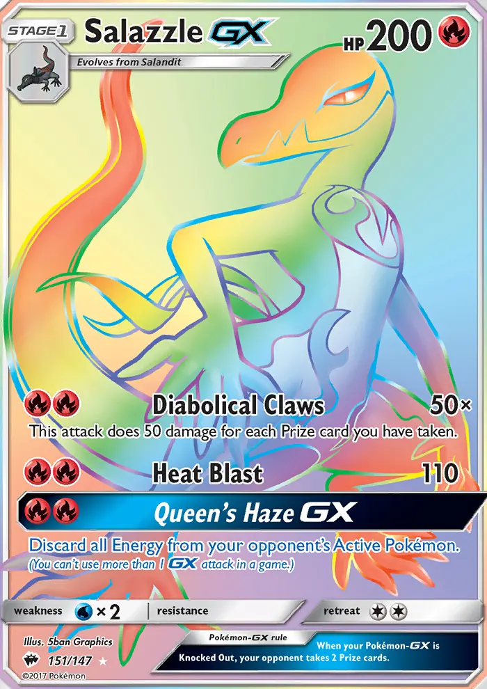 Salazzle GX — Burning Shadows card #151