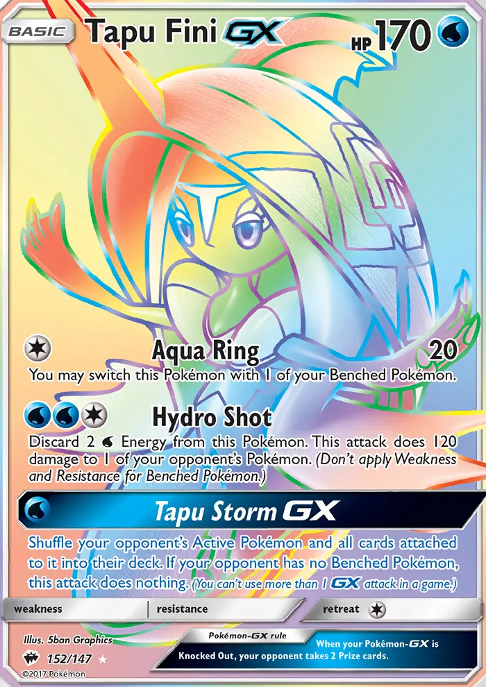 Tapu Fini GX — Burning Shadows card #152