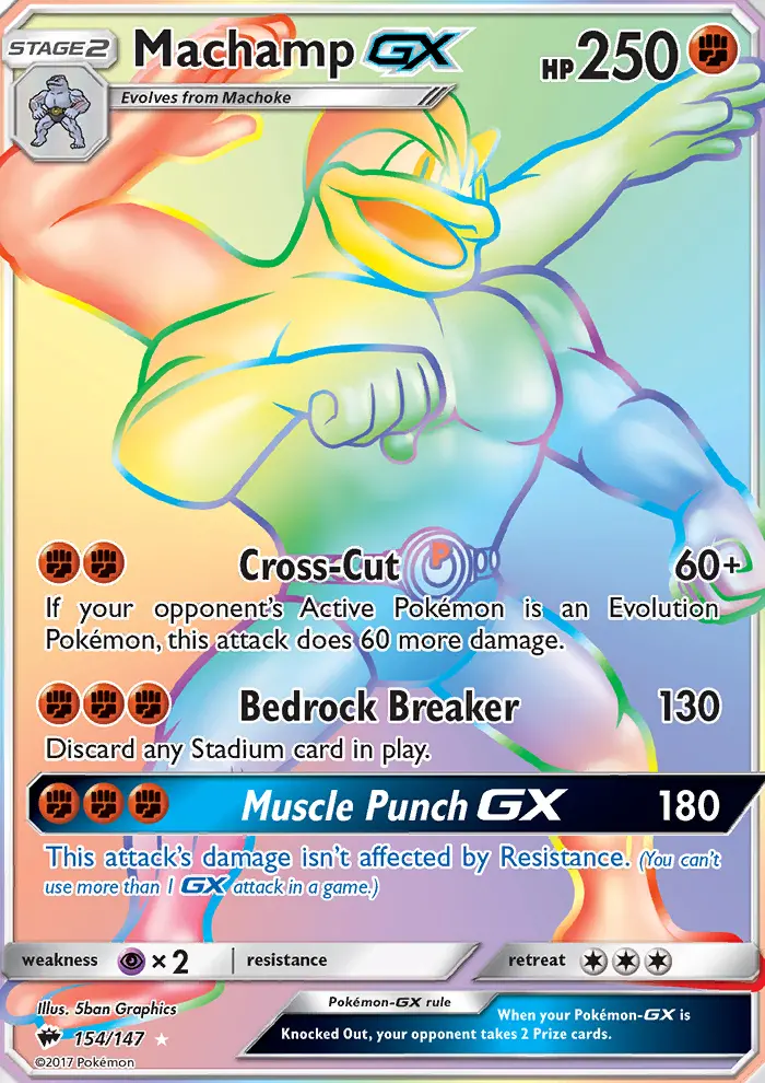 Machamp GX — Burning Shadows card #154