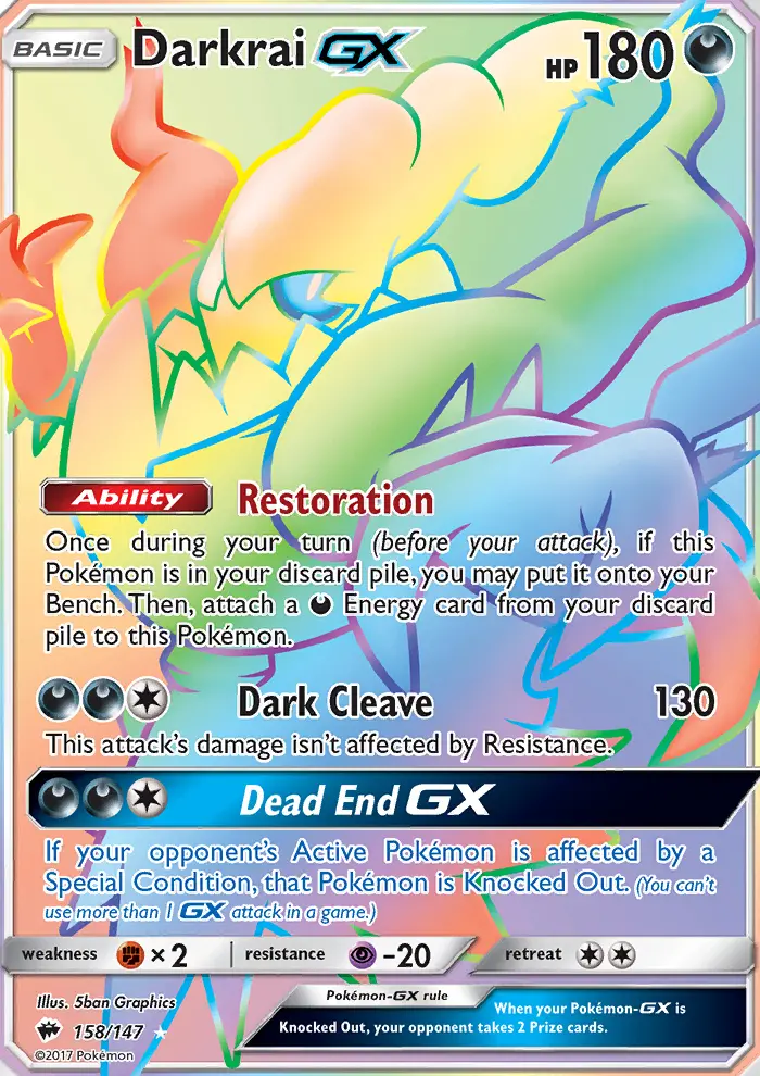 Darkrai GX — Burning Shadows card #158