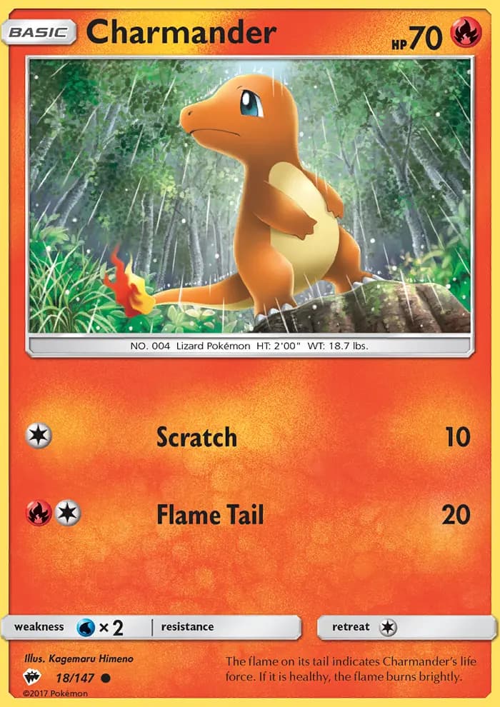 Charmander — Burning Shadows card #18