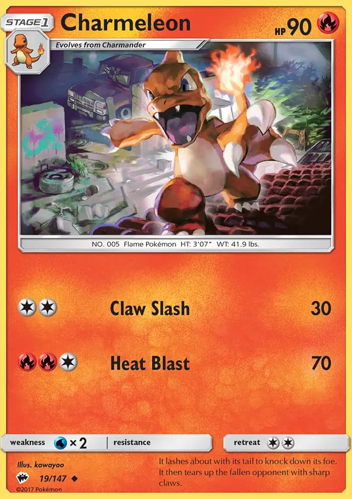 Charmeleon — Burning Shadows card #19