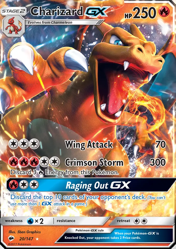 Charizard GX — Burning Shadows card #20