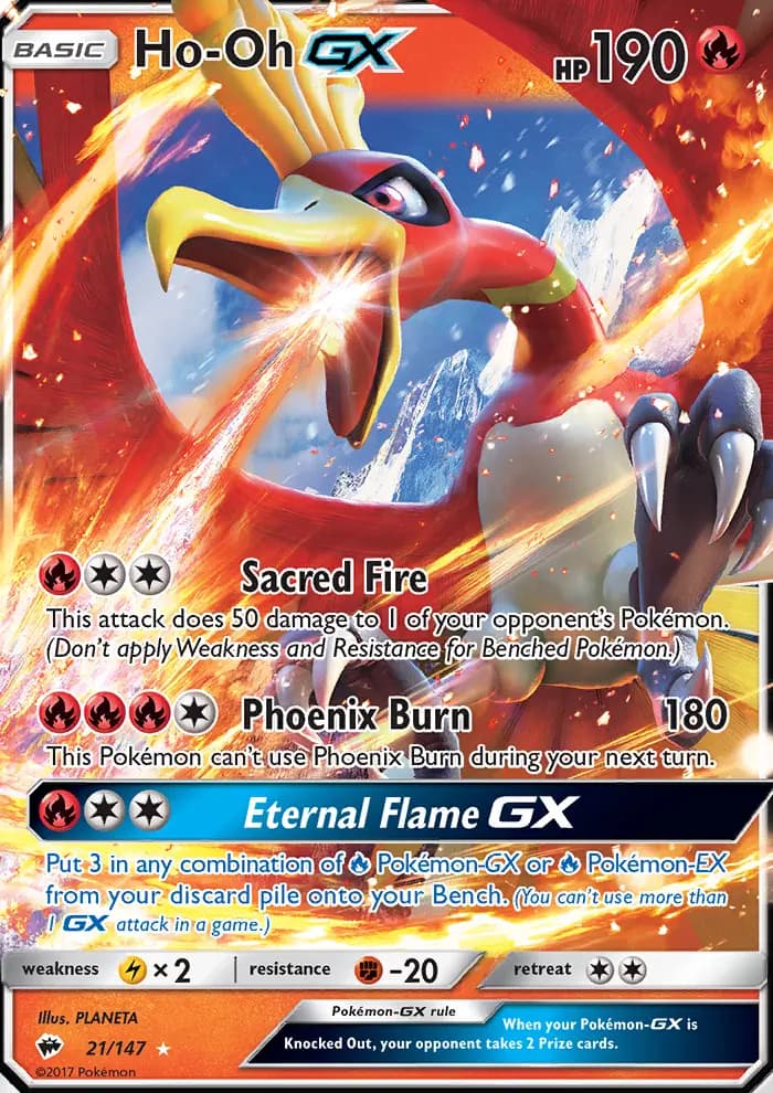 Ho-Oh GX — Burning Shadows card #21