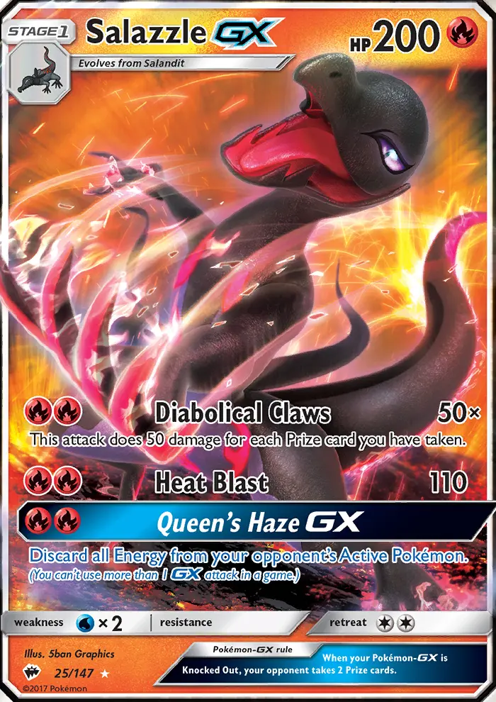 Salazzle GX — Burning Shadows card #25