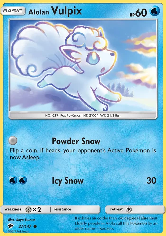 Alolan Vulpix — Burning Shadows card #27
