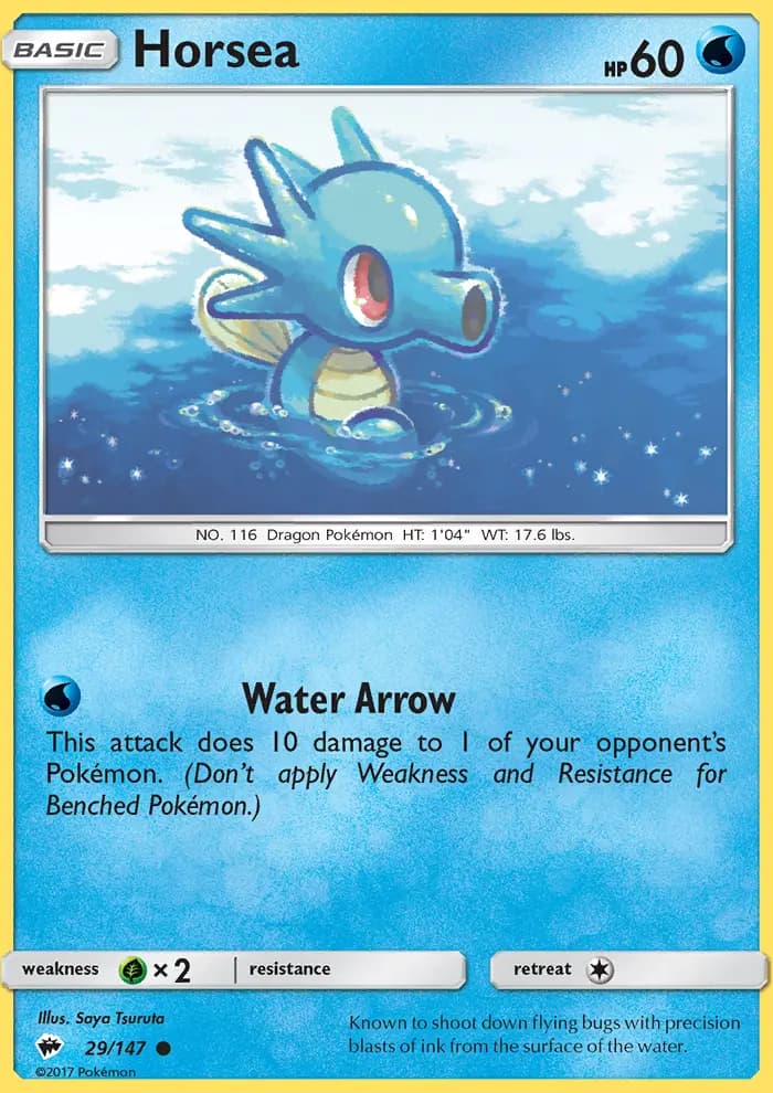 Horsea — Burning Shadows card #29