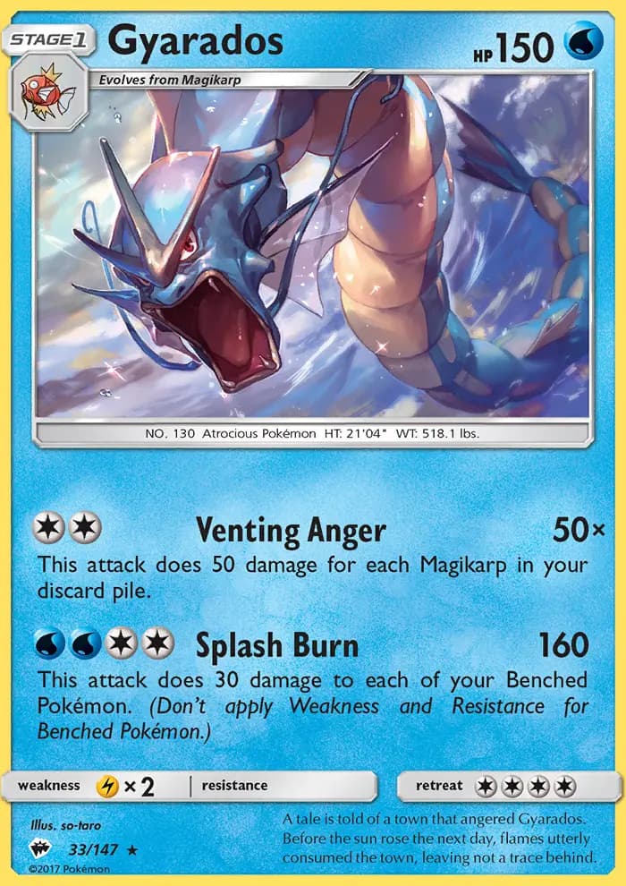 Gyarados — Burning Shadows card #33