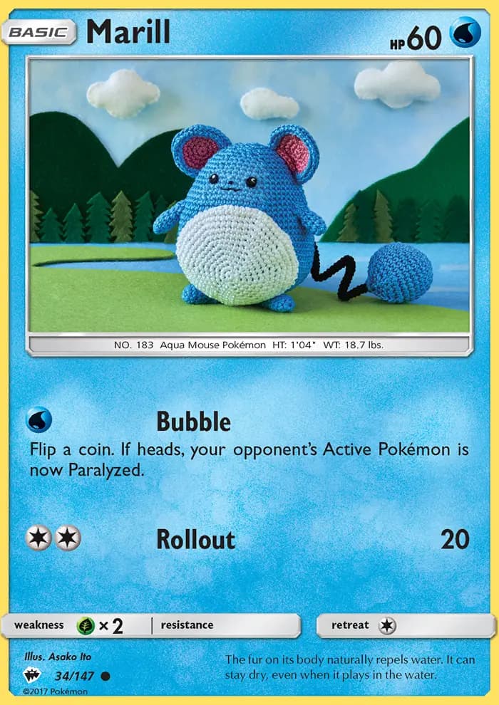 Marill — Burning Shadows card #34