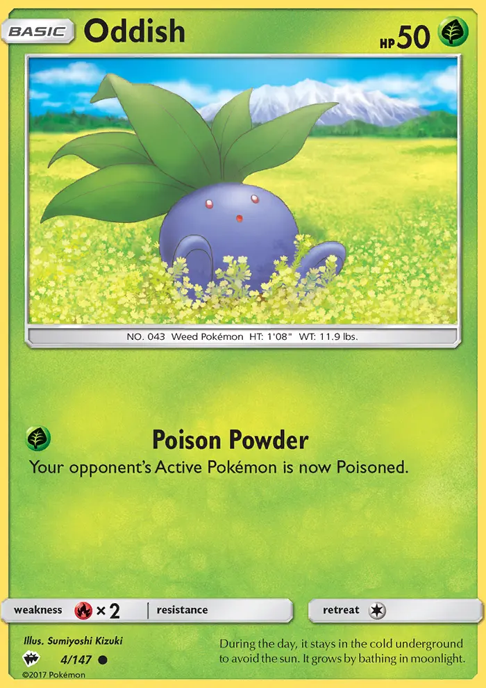 Oddish — Burning Shadows card #4