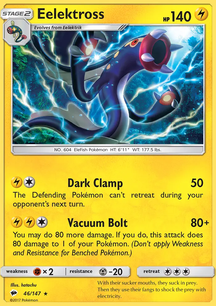Eelektross — Burning Shadows card #46