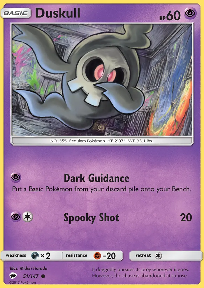 Duskull — Burning Shadows card #51
