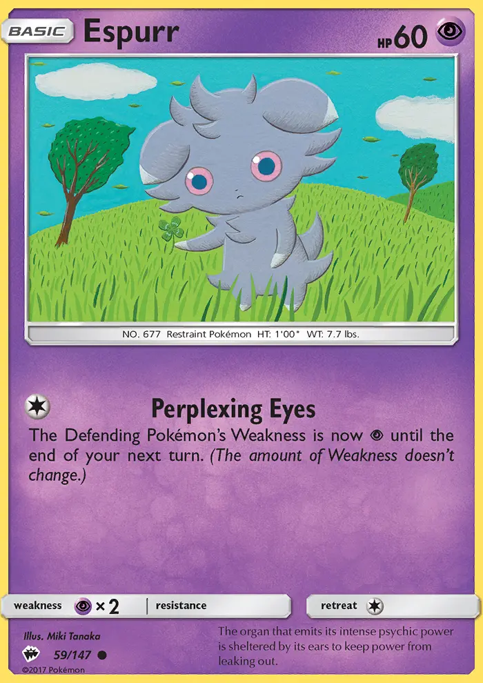 Espurr — Burning Shadows card #59