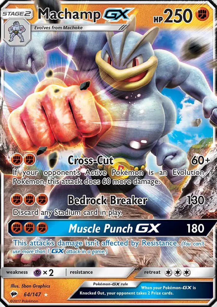 Machamp GX — Burning Shadows card #64