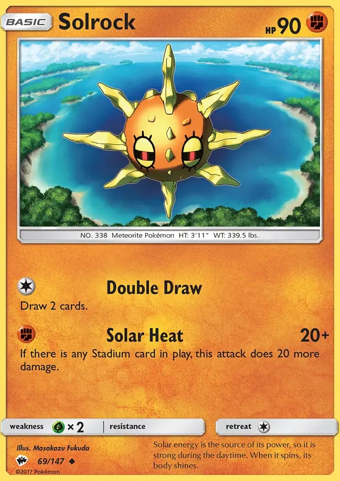 Solrock — Burning Shadows card #69