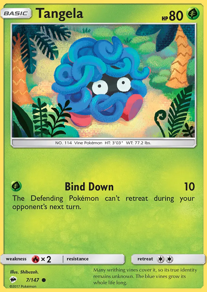 Tangela — Burning Shadows card #7