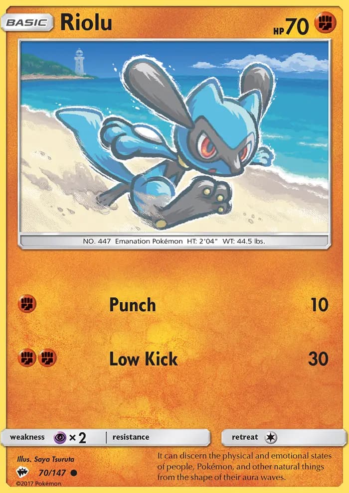 Riolu — Burning Shadows card #70