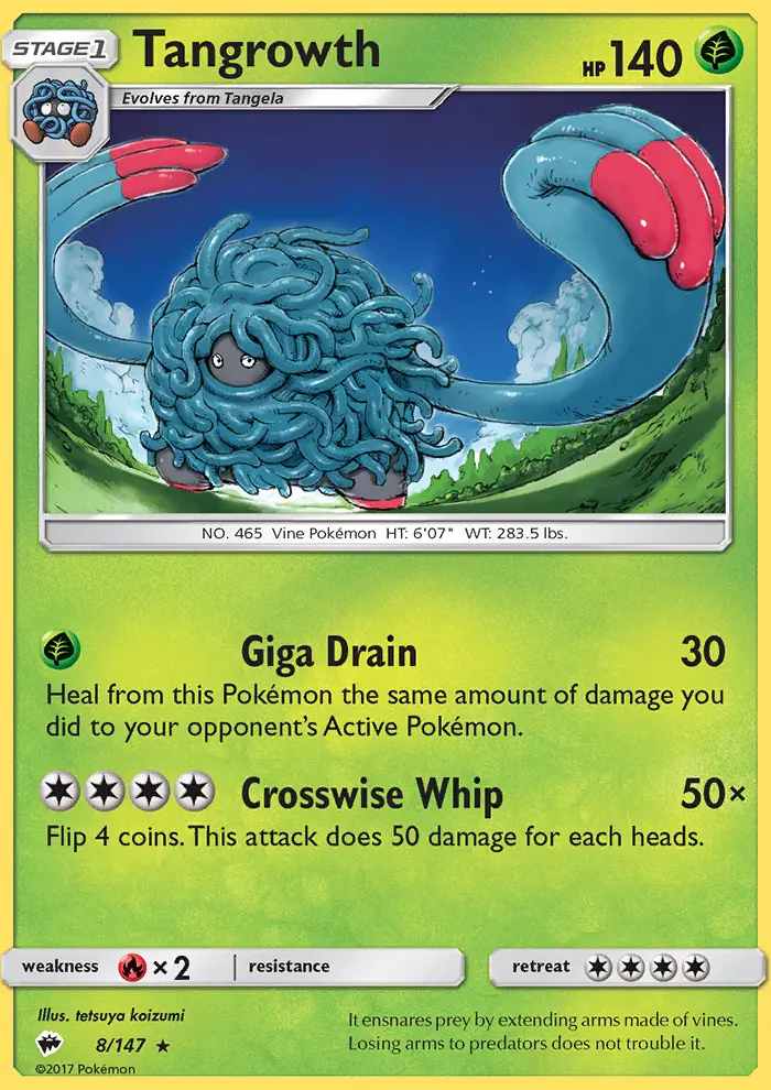 Tangrowth — Burning Shadows card #8