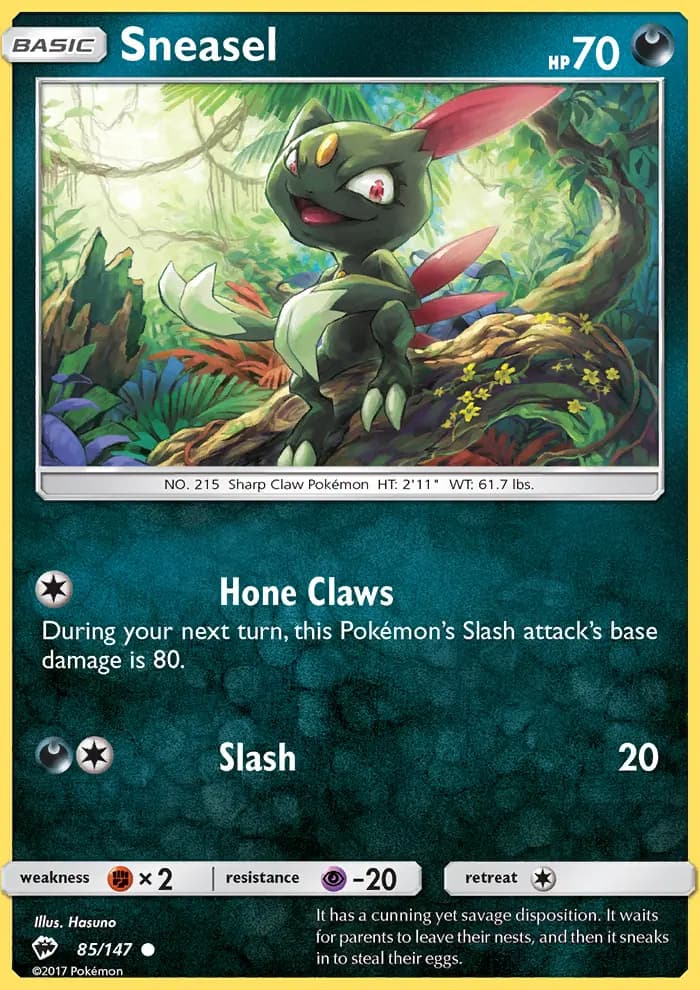 Sneasel — Burning Shadows card #85