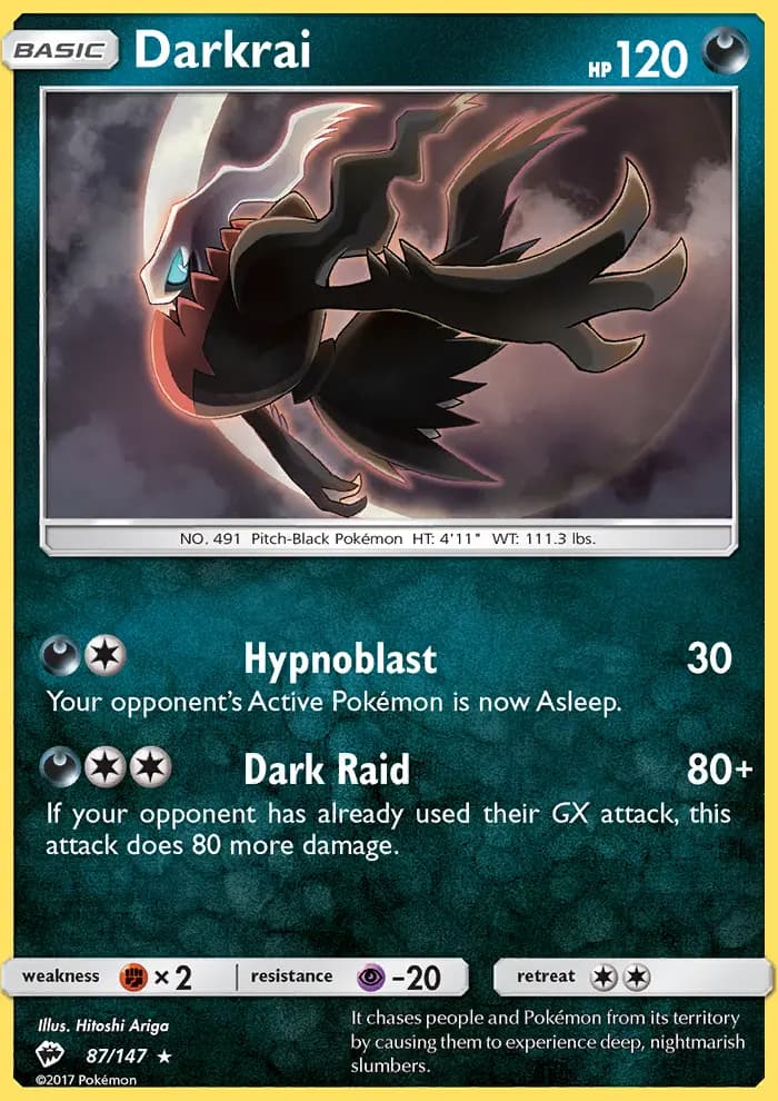Darkrai — Burning Shadows card #87
