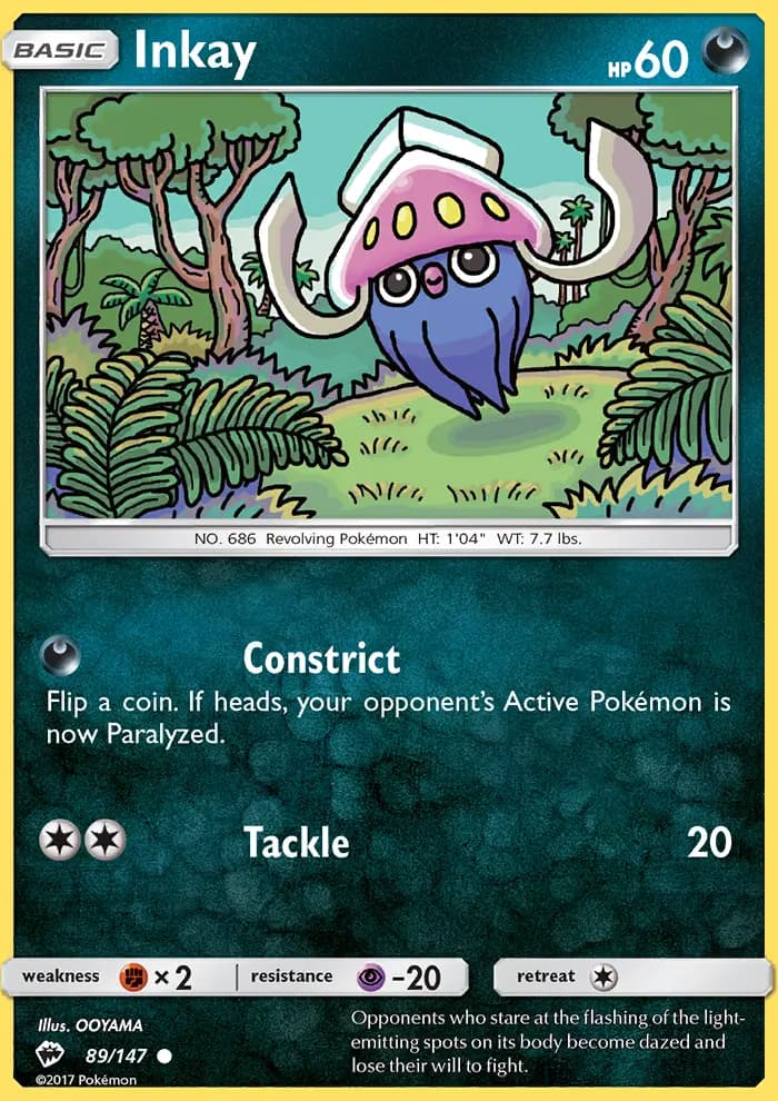 Inkay — Burning Shadows card #89