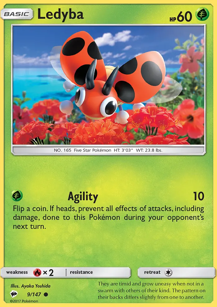 Ledyba — Burning Shadows card #9