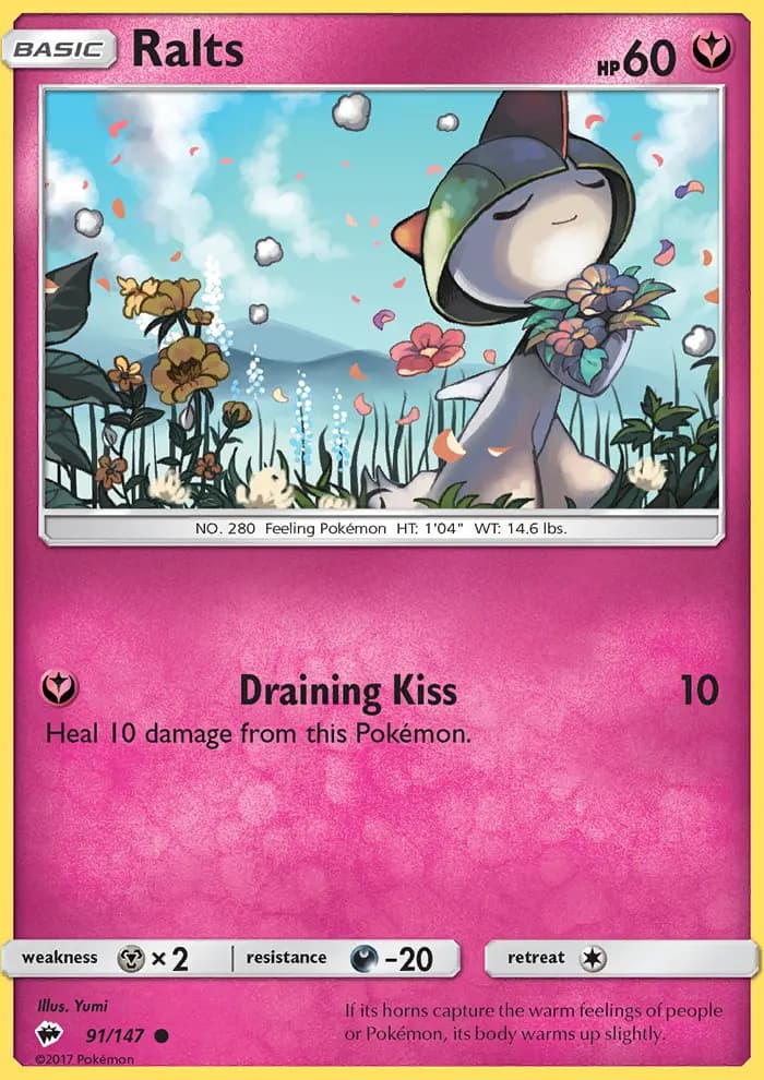 Ralts — Burning Shadows card #91