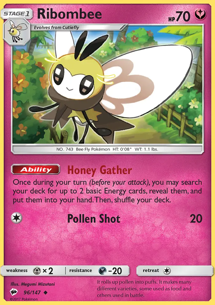 Ribombee — Burning Shadows card #96