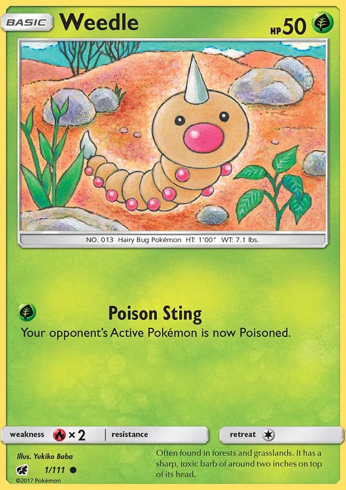 Weedle — Crimson Invasion card #1