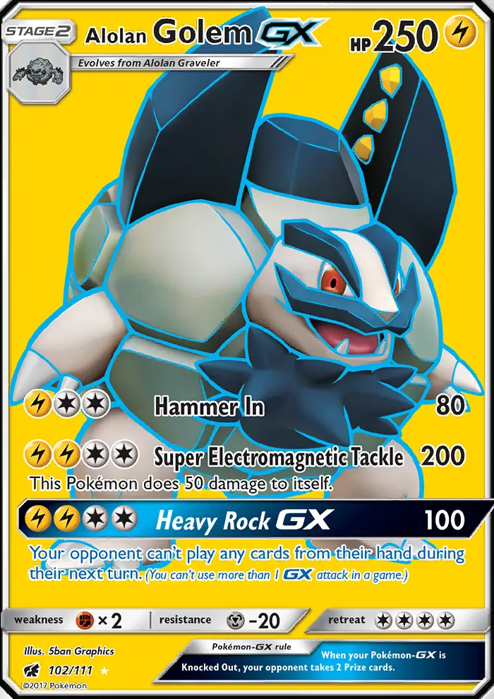 Alolan Golem GX — Crimson Invasion card #102