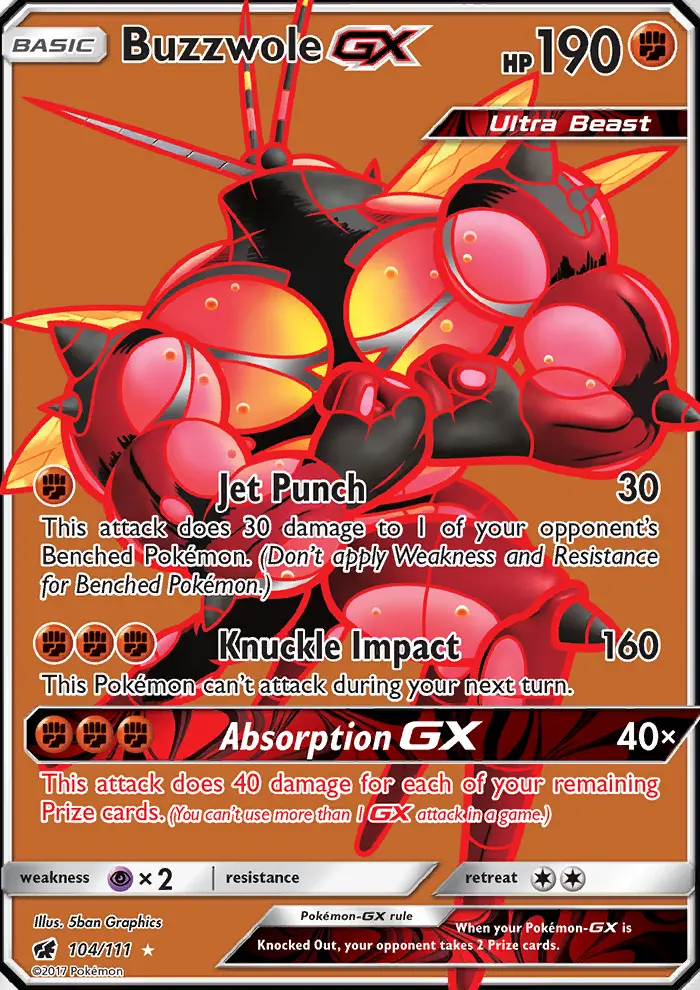 Buzzwole GX — Crimson Invasion card #104