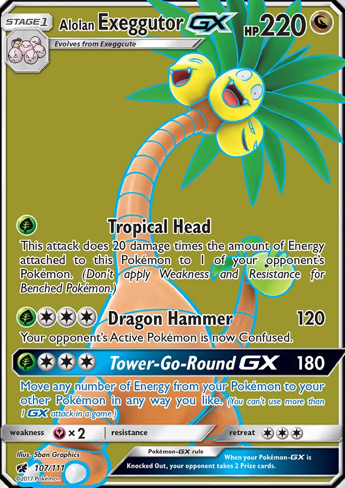 Alolan Exeggutor GX — Crimson Invasion card #107