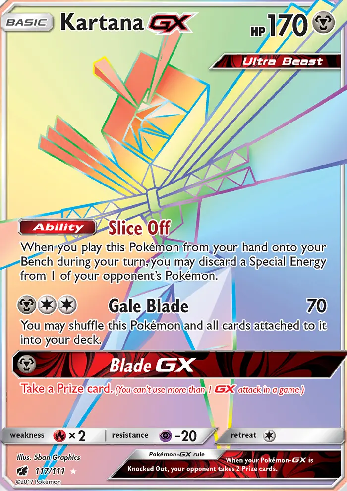 Kartana GX — Crimson Invasion card #117