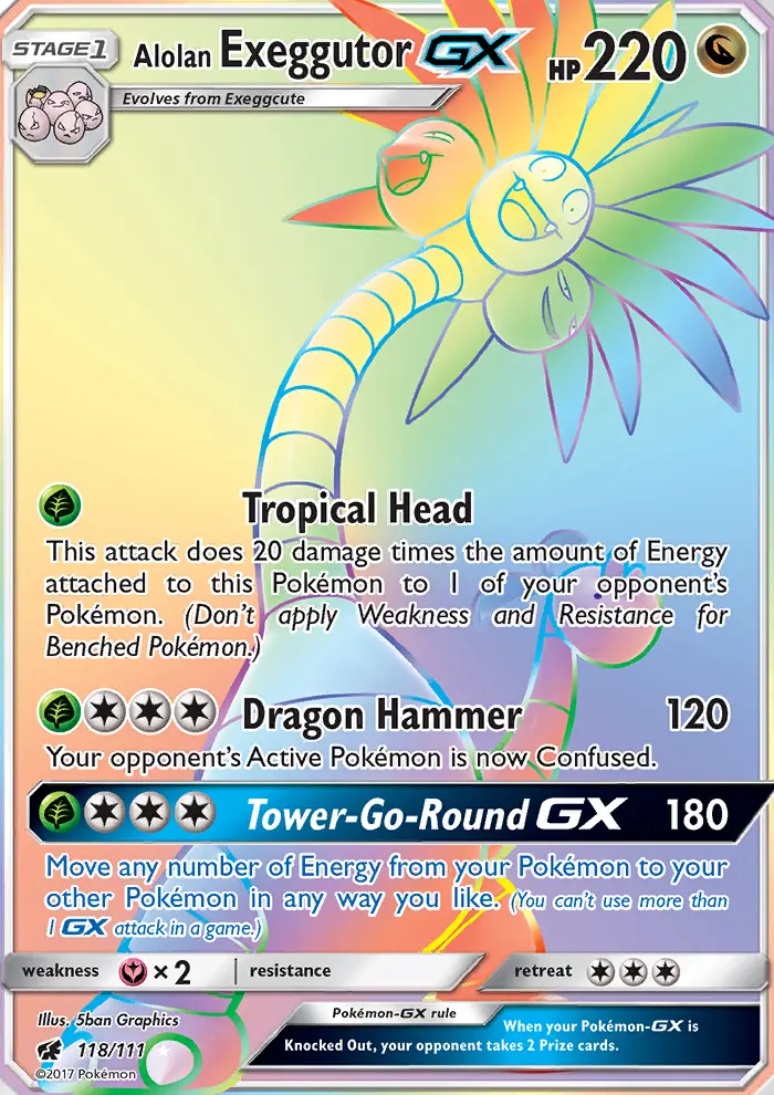 Alolan Exeggutor GX — Crimson Invasion card #118