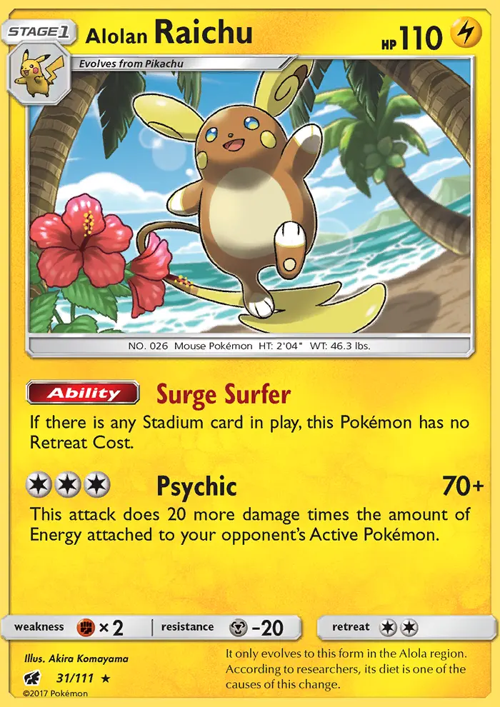 Alolan Raichu — Crimson Invasion card #31
