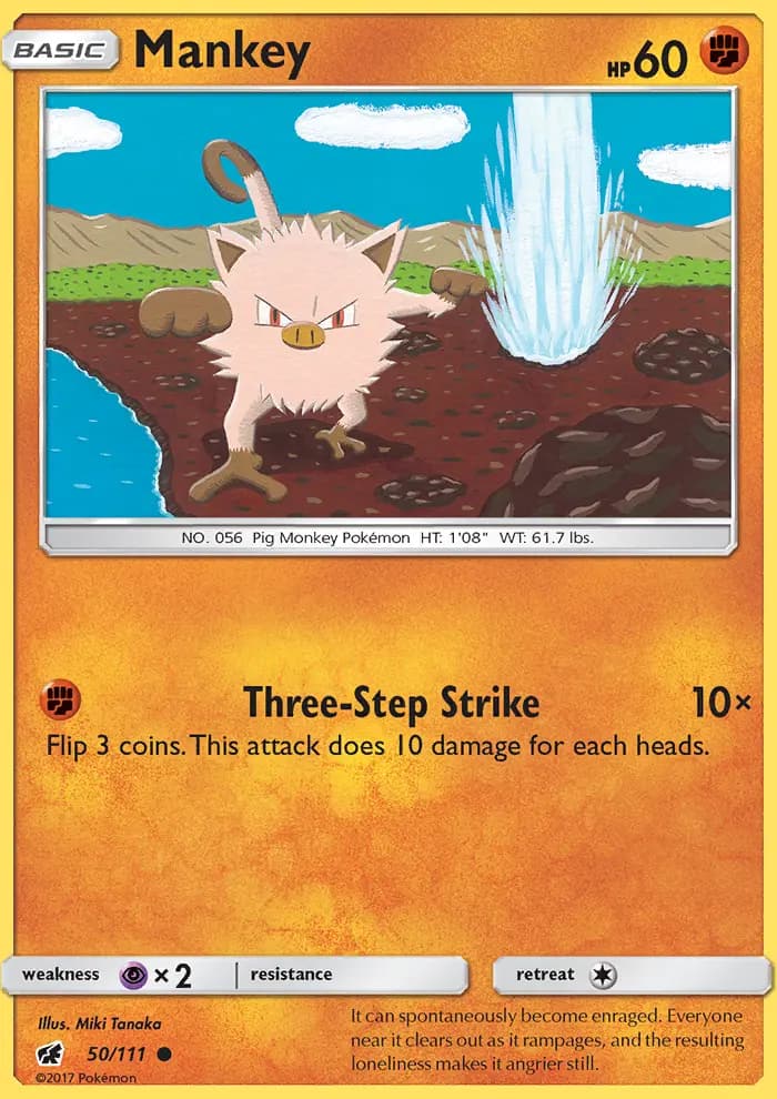 Mankey — Crimson Invasion card #50