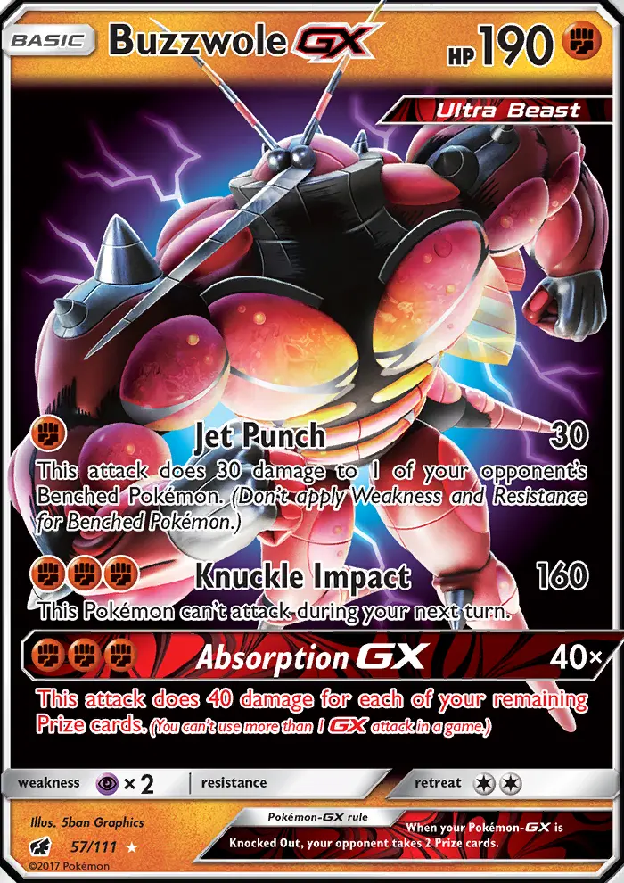 Buzzwole GX — Crimson Invasion card #57
