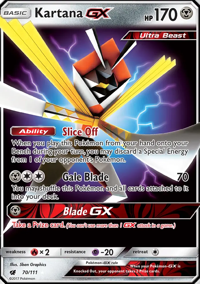 Kartana GX — Crimson Invasion card #70