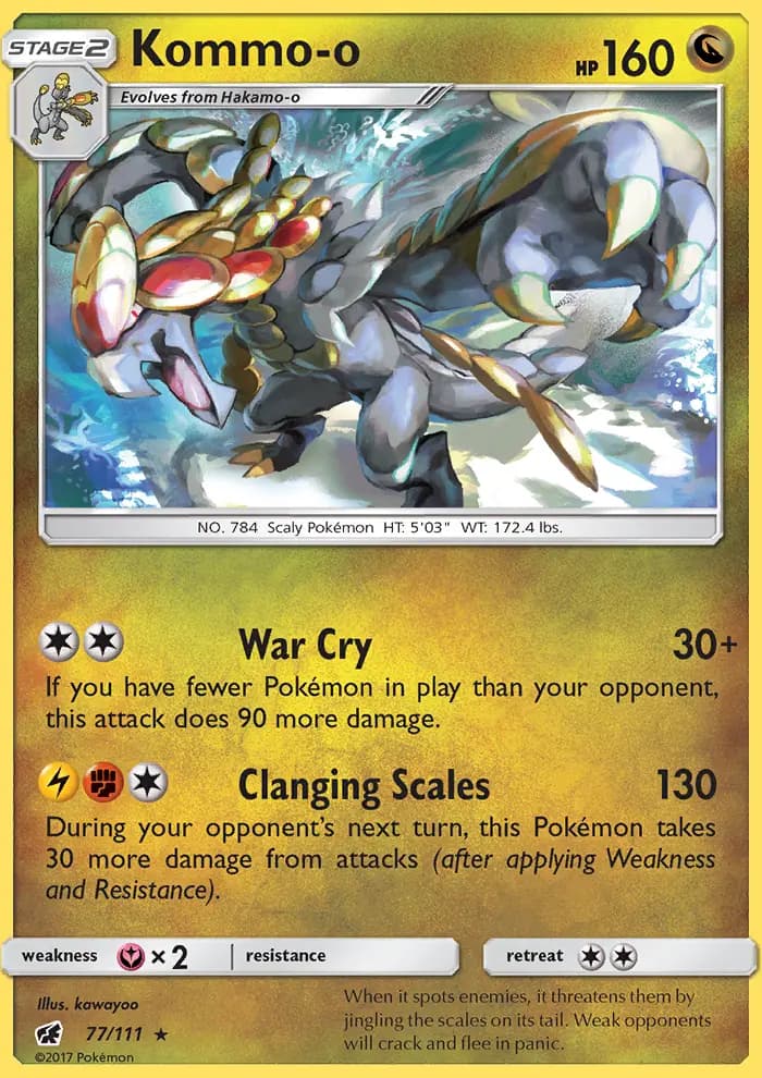 Kommo-o — Crimson Invasion card #77