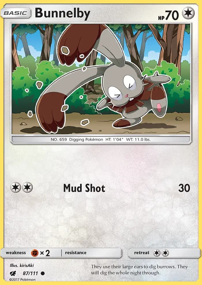 Bunnelby — Crimson Invasion card #87